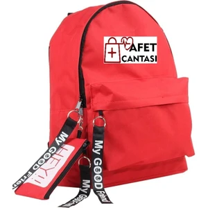 Kırmızı Deprem Çantası 72 Çeşit Ürün 165 Parça Acil Durum Çantası Ilk 72 Saat