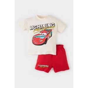 Erkek Bebek Cars 2'li Takım Kısa Kollu Tişört Beli Lastikli Şort E6919A525SM