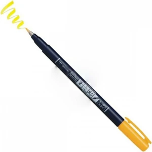 Fudenosuke Brush Pen Fırça Uçlu Kalem Sert Uç - Sarı