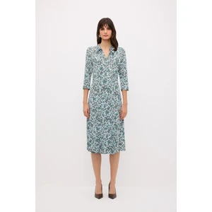 Çiçek Desenli Örme Elbise