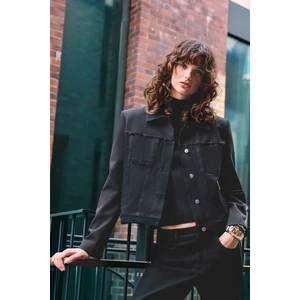 Moda Tutkusu Garnili Denim Ceket