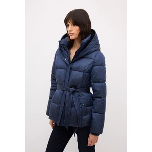 Kuşaklı Şişme Mont Lacivert 15244075000