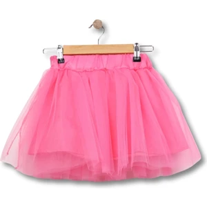 Modan Güzel Kız Çocuk Tüllü Tütü Etek Pembe