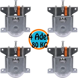 Sürgülü Dolap Gardırop Vestiyer Kapak Mekanizması Tekerleği 80 kg Kapasiteli Tekerlek (4 Adet)