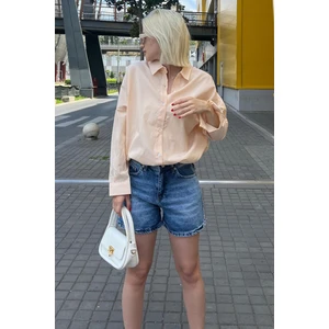 Sarı Çizgili Over Fit Gömlek MG1525