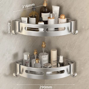 Comfy Haven 2 Katlı Alüminyum Alaşımlı Üçgen Banyo Düzenleyici Duvara Monte Tasarım (Yurt Dışından)