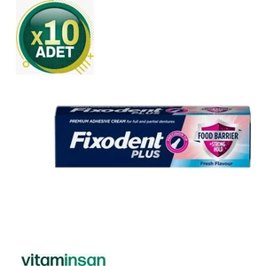 Plus Diş Protez Yapıştırıcı Tat İçermez Krem 40 gr 10 Adet