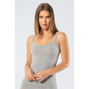 914 Kadın Likralı Pamuklu Askılı Atlet-Gri