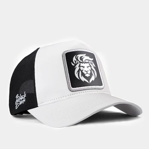 V1 Trucker Aslan - 9sb Kod Logolu Unisex Beyaz-Siyah Şapka (Cap)