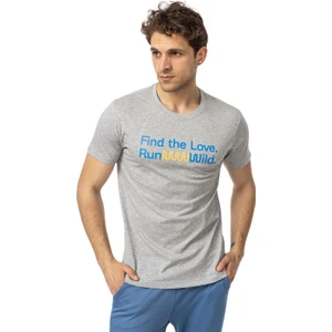 Text Erkek Gri Tişört