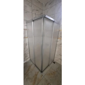 Girayduş 110CMX 110CM Parlak Profil Köşeden Girişli Mika Duşakabin