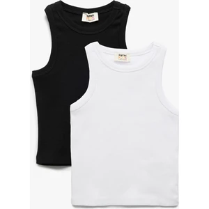 Pamuklu Kolsuz Kaşkorse 2'li Basic Atlet Seti