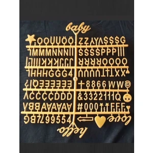 Mesaj Panosu  Için Yedek Harf Seti 148 Türkçe(Noktalı Harfler)  Karakterli