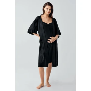 Artış Collection Askılı Esnek Viskoz Hamile Sabahlık Gecelik Takım 17401