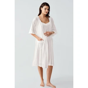 Artış Collection Askılı Esnek Viskoz Hamile Sabahlık Gecelik Takım 17401