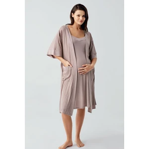 Artış Collection Askılı Esnek Viskoz Hamile Sabahlık Gecelik Takım 17401