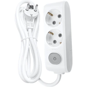 İkili Grup Priz Anahtarlı Topraklı - Çocuk Korumalı Çoğaltıcı Priz 2'li 5 m Beyaz