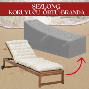 Gri Şezlong Koruma Örtüsü, Şezlong Koruyucu Kılıf, Su Geçirmez, Güneşten Korur, Toz ve Kir Önleyici Branda