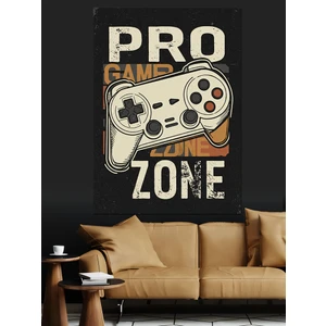 Pro Gamer Zone Afişi Dekoratif Kanvas - Mdf Ahşap Tablo