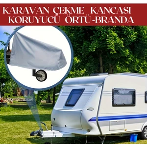 Gri Karavan Çekme Kancası Koruyucu Örtü, Kaplin Kılıfı, Karavan Birleşim Yeri Koruma Kılıfı, Su Geçirmez, Toz ve Kir Önleyici Branda