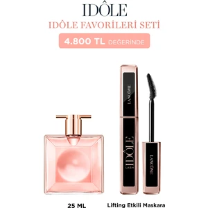 Idôle Işıltısı Parfüm ve Maskara Seti 25 ML Lüks Hediyelik Kadın Kullanımı