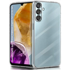 Samsung Galaxy M15 Uyumlu Kılıf Kamera Korumalı Şeffaf Ultra Ince Esnek Renksiz Silikon Kapak