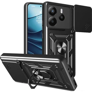 Xiaomi Redmi Note 14 4g Kılıf Kamera Korumalı Sürgülü Yüzüklü Armor Military Tank Koruyucu Kapak