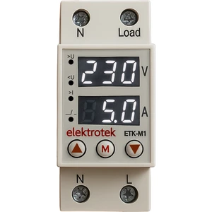ETK-M1 Monofaze Gerilim ve Akım Koruyucu Röle 63A - CE Sertifikalıdır - 5 Yıl Garantili