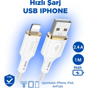 X95 Goldentop Lightning To USB Hızlı Şarj Veri Kablosu