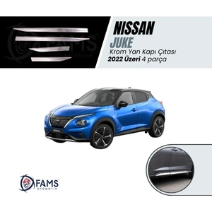 Nissan Juke Krom Yan Kapı Çıtası 2022 Üzeri 4 Parça Paslanmaz Çelik