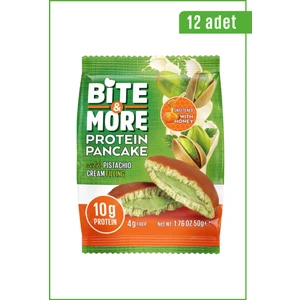 Bite & More Protein Pancake / Proteinli Pankek 50 gram x 12 Adet Pistachio Cream