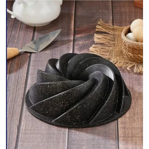 Adil Şık Mutfak Granit Döküm Rüzgar Gülü Kek Kalıbı Siyah