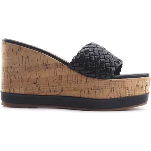 Nine West MURMA 4FX Siyah Kadın Dolgu Topuk Terlik