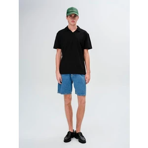 LTB Erkek Regular Kısa Kollu Polo Yaka Basıc Siyah T-shırt