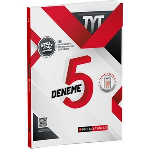 Pegem Akademi Yayıncılık TYT Tamamı Çözümlü 5 Deneme Sınavı