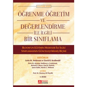Pegem Akademi Yayıncılık Öğrenme Öğretim ve Değerlendirme ile İlgili Bir Sınıflama