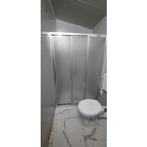 Giray Duşakabin 80CMIL 110 cm Arası 1 SABİT 2 HAREKETLİ Parlak Profil Mika Duşakabin