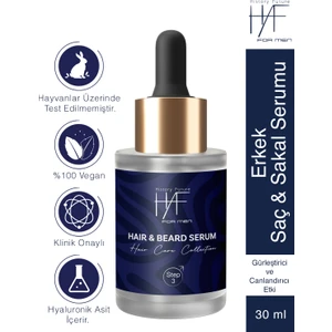 History And Future Seyrek Ve Boş Bölge Doldurucu Gürleştirici Canlandırıcı Bakım Erkek Saç Sakal Serumu 30 ml