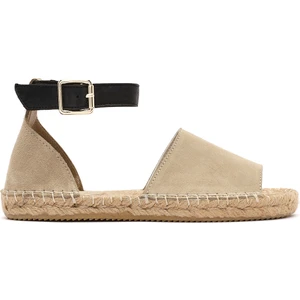 Kadın Bej Bilekten Bantlı Süet Espadril 25SFD206610