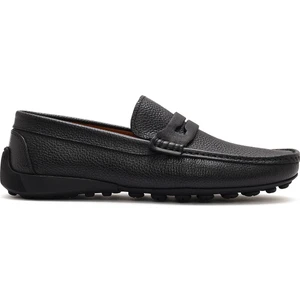 Erkek Siyah Deri Casual Loafer 25SFD7551FT