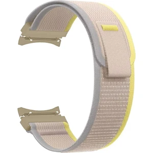 Samsung Galaxy Watch 6 Classic 43MM ile Uyumlu Trial Cırtlı Hasır Kumaş Kordon Kayış FC566