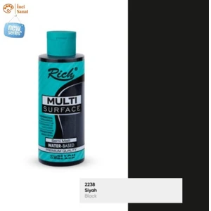 Multi Surface Siyah N:2238 Her Yüzey Akrilik Boya (Cam,ahşap,tuval,seramik,plastik,duvar) 120CC