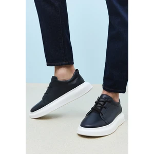 Erkek  Deri Sneaker 151987Z133 Lacivert