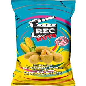 Rec Nuts Süt Mısır Soslu Çıtır Kaplamalı Fırınlanmış Yer Fıstığı 40gr x 5 Adet