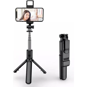 Telefonlar İçin Işıklı Kablosuz Bluetooth Selfie Çubuğu 90 cm 3 Ayak Kamera Tripodu FC1006