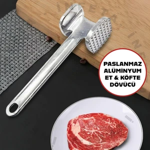 Et Dövme Tokmağı 2 Başlı Et Dövme Çekici Paslanmaz Kasap Et Döveceği Ezme Yumuşatma Aparatı