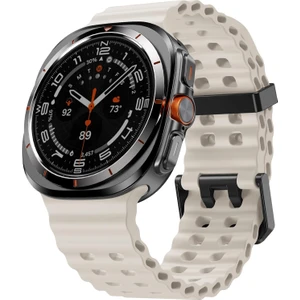 Samsung Galaxy Watch 7 Ultra 47MM Uyumlu Silikon Tokalı Terleme Yaptırmaz Flexible Kordon