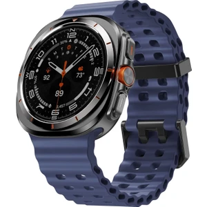 Samsung Galaxy Watch 7 Ultra 47MM Uyumlu Silikon Tokalı Terleme Yaptırmaz Flexible Kordon