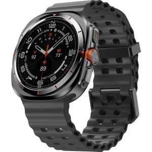 Samsung Galaxy Watch 7 Ultra 47MM Uyumlu Silikon Tokalı Terleme Yaptırmaz Flexible Kordon