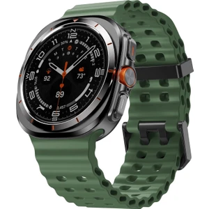 Samsung Galaxy Watch 7 Ultra 47MM Uyumlu Silikon Tokalı Terleme Yaptırmaz Flexible Kordon